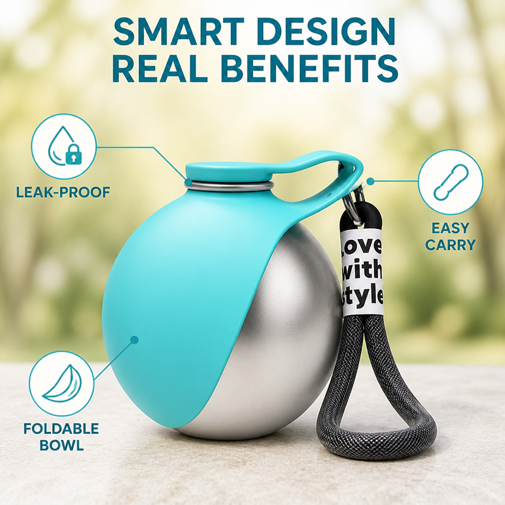 PawSip™ - Foldable Dog Travel Water Bottle