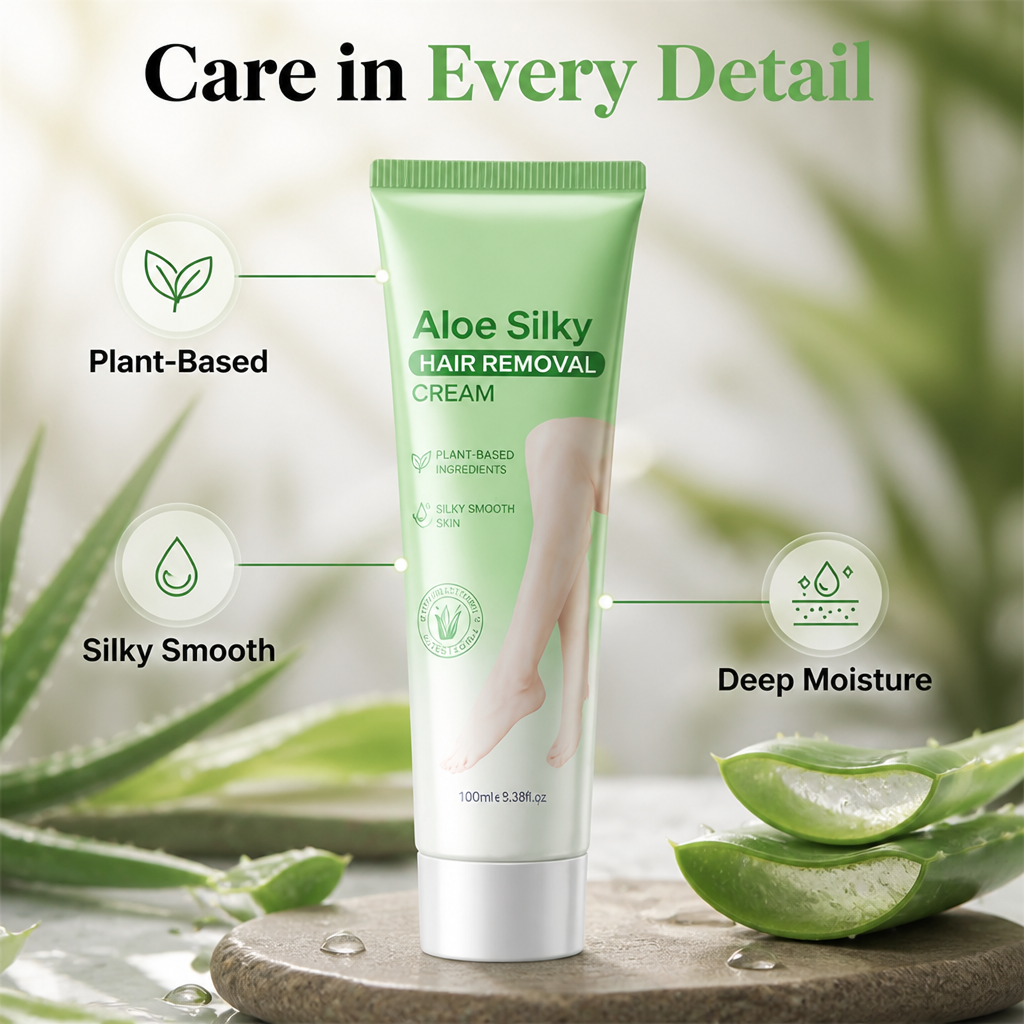 AloeGlow™ — Gentle Hair Removal & Skin Care Cream