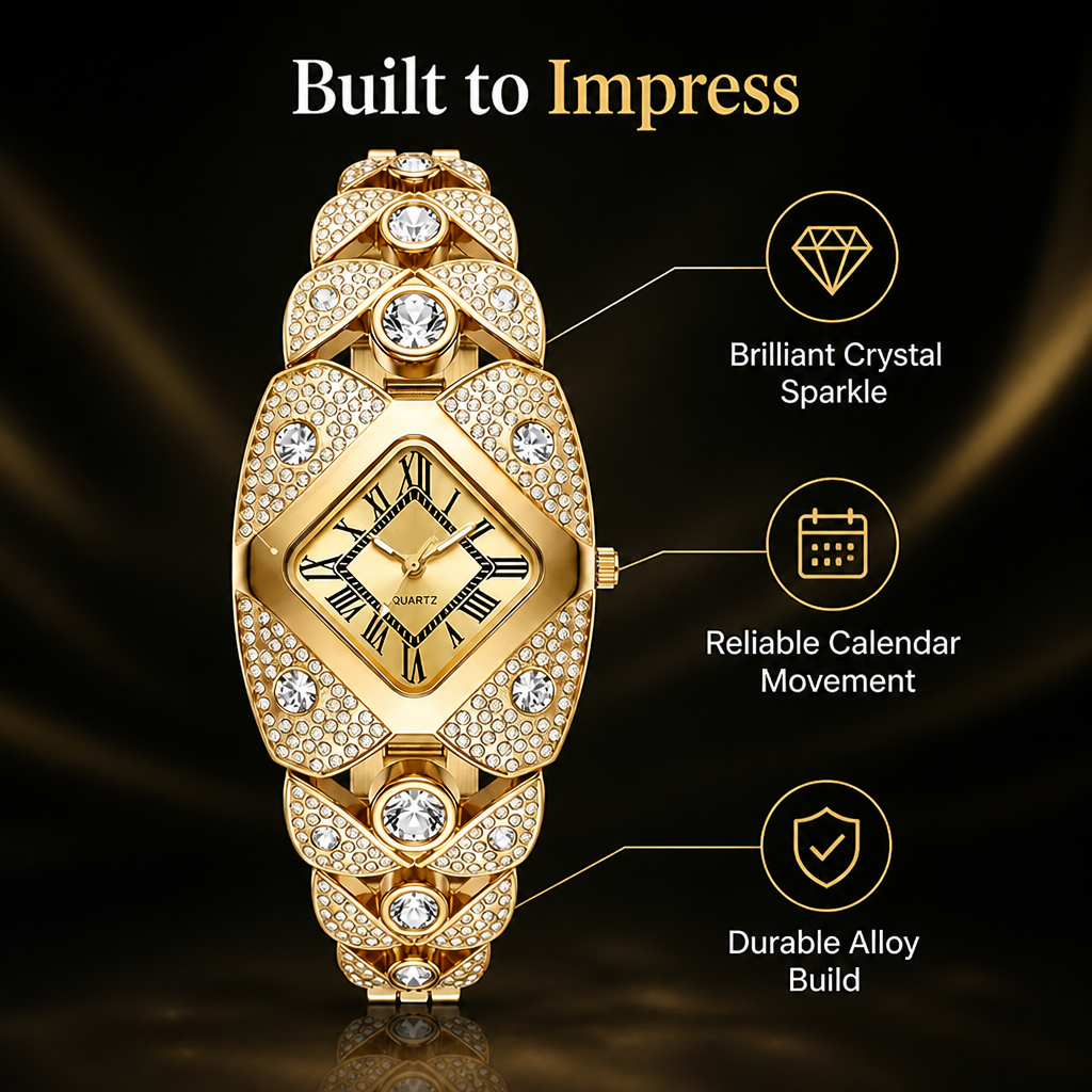 Aurelia™ - Timeless Crystal Elegance Watch