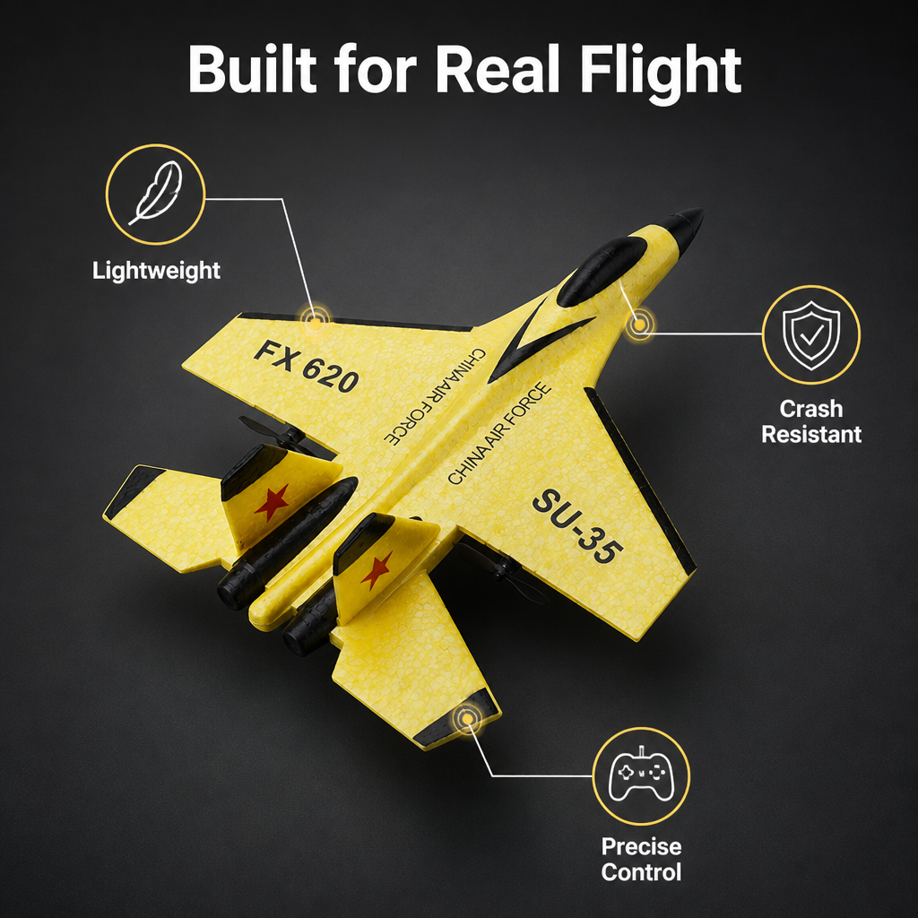 SkyRaptor™ RC Foam Fighter Jet — Easy Outdoor Flying Fun