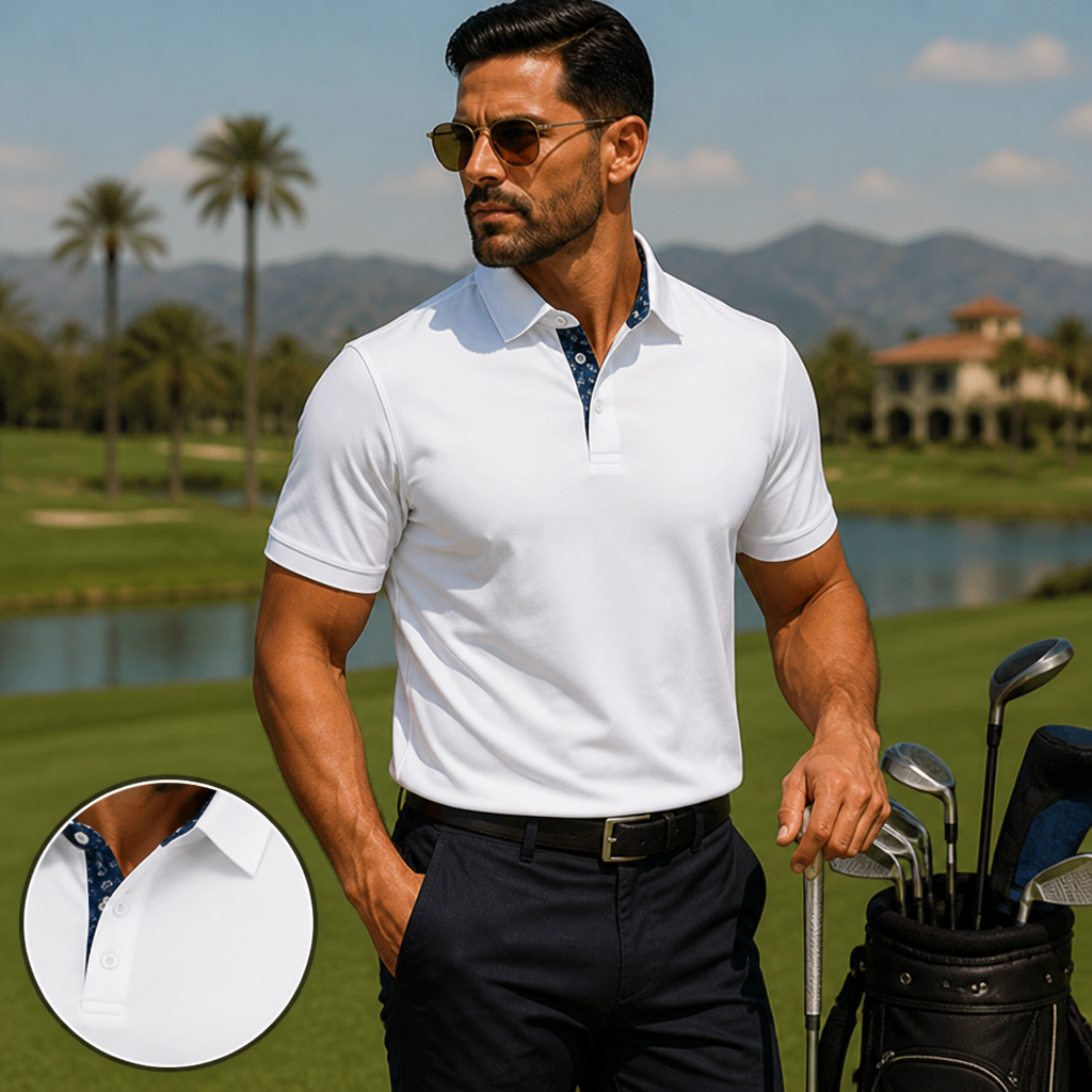TeeLine™ Men's Stretch Golf Polo — Breathable, Sharp Fit