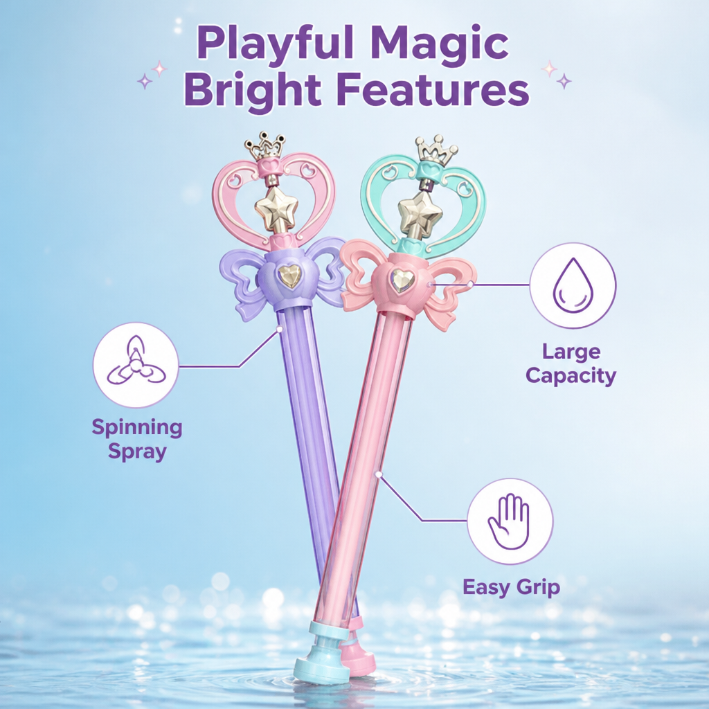 FairySplash™ Duo Magic Water Wands — Spinning Spray Fun for Kids