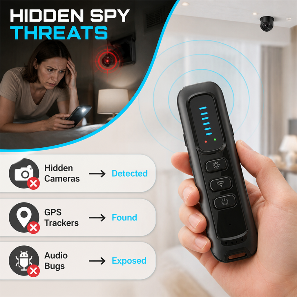 SpyShield™ — Compact Hidden Camera Detector