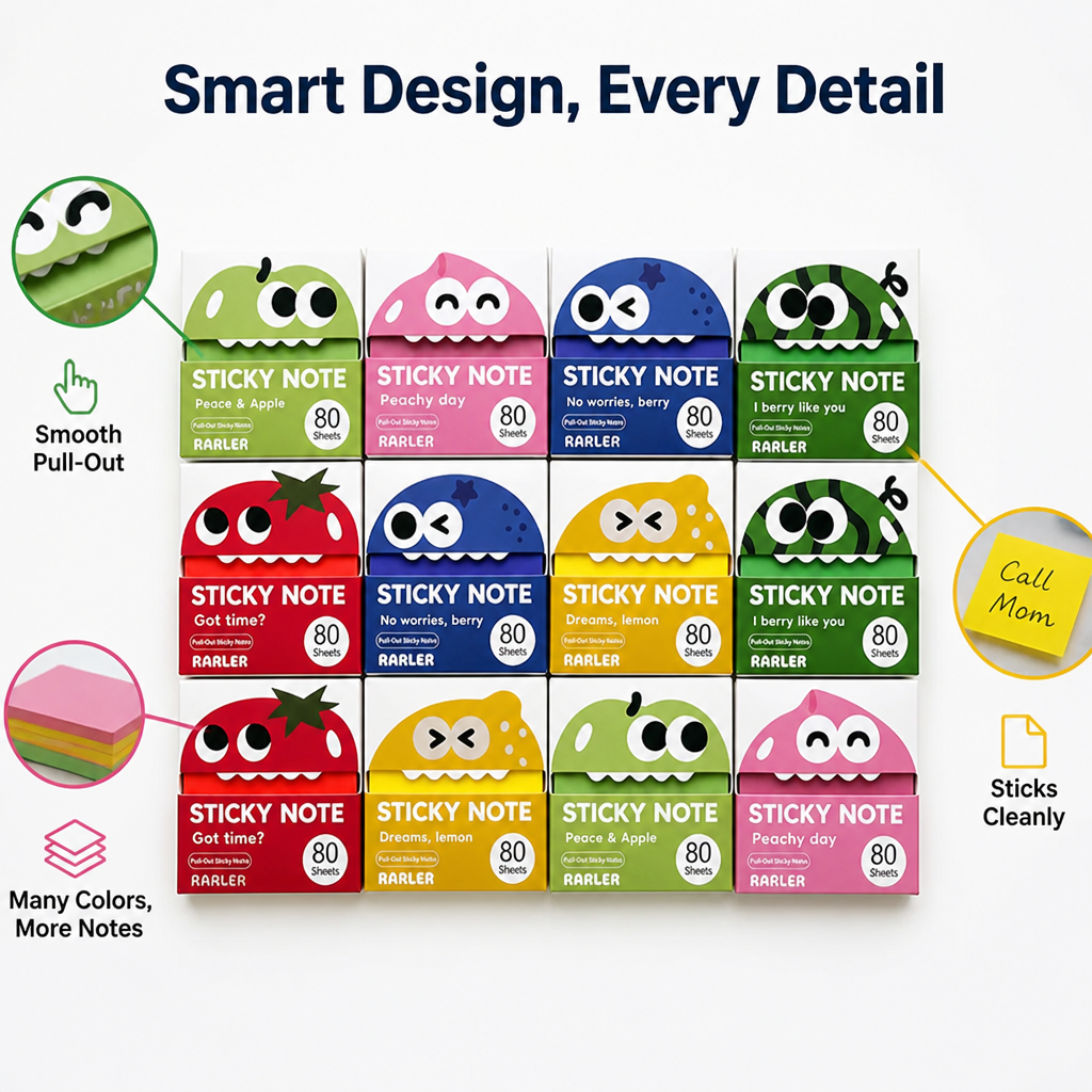 MemoGrid™ — Color-Coded Sticky Note Set
