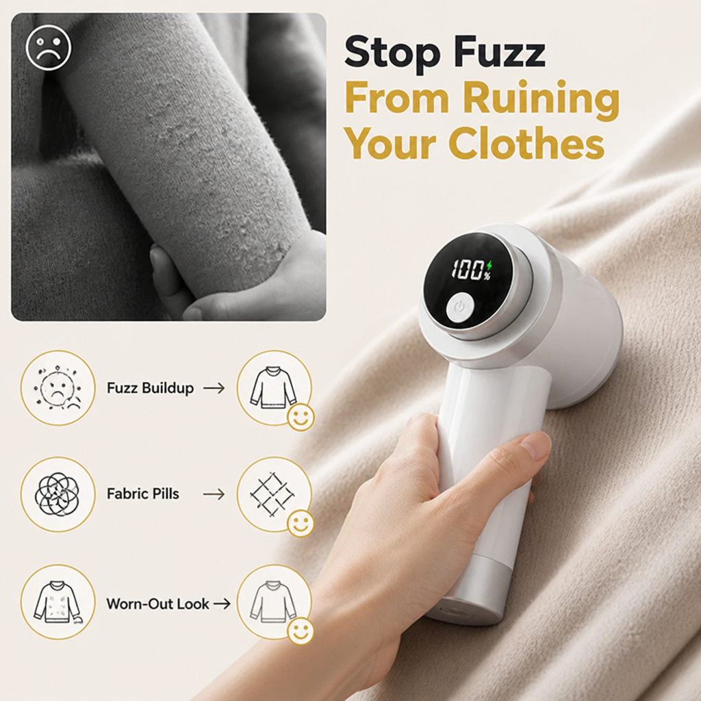 LintLuxe™ Rechargeable Fabric Shaver