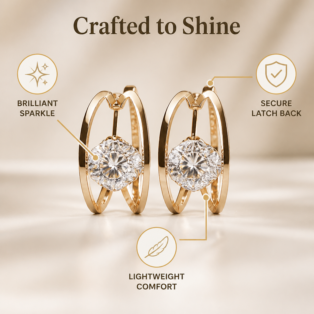 Valentina™ - Classic Glamour Hoop Earrings