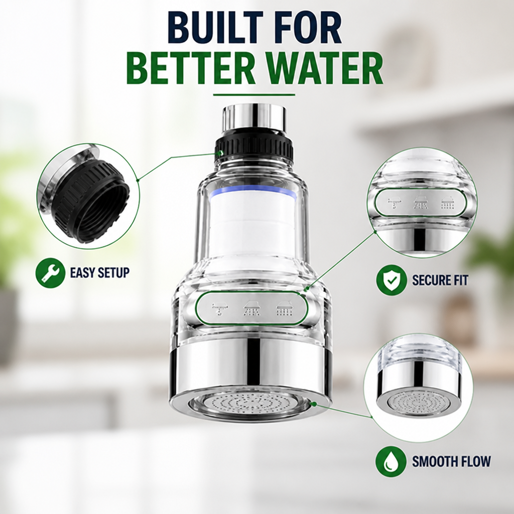 PureTap™ — Universal Faucet Water Filter