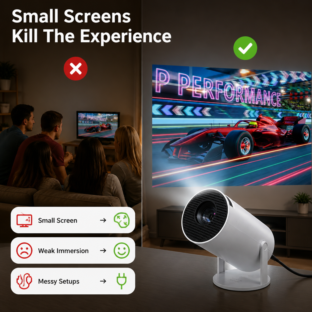 CineOrb™ Portable Smart Projector — Big-Screen Movie Nights Anywhere
