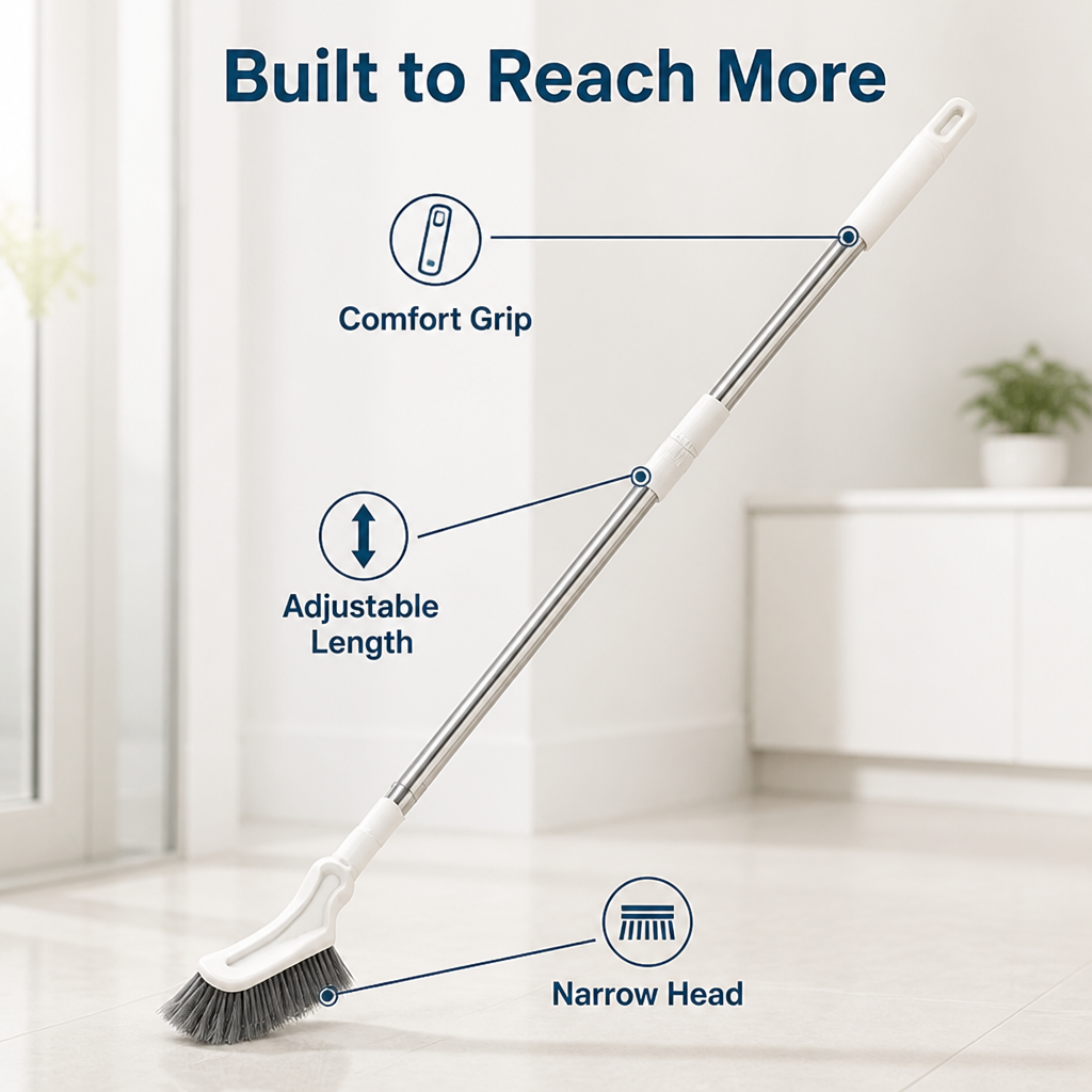 CornerCrest™ Extendable Scrub Brush — Reach High Corners