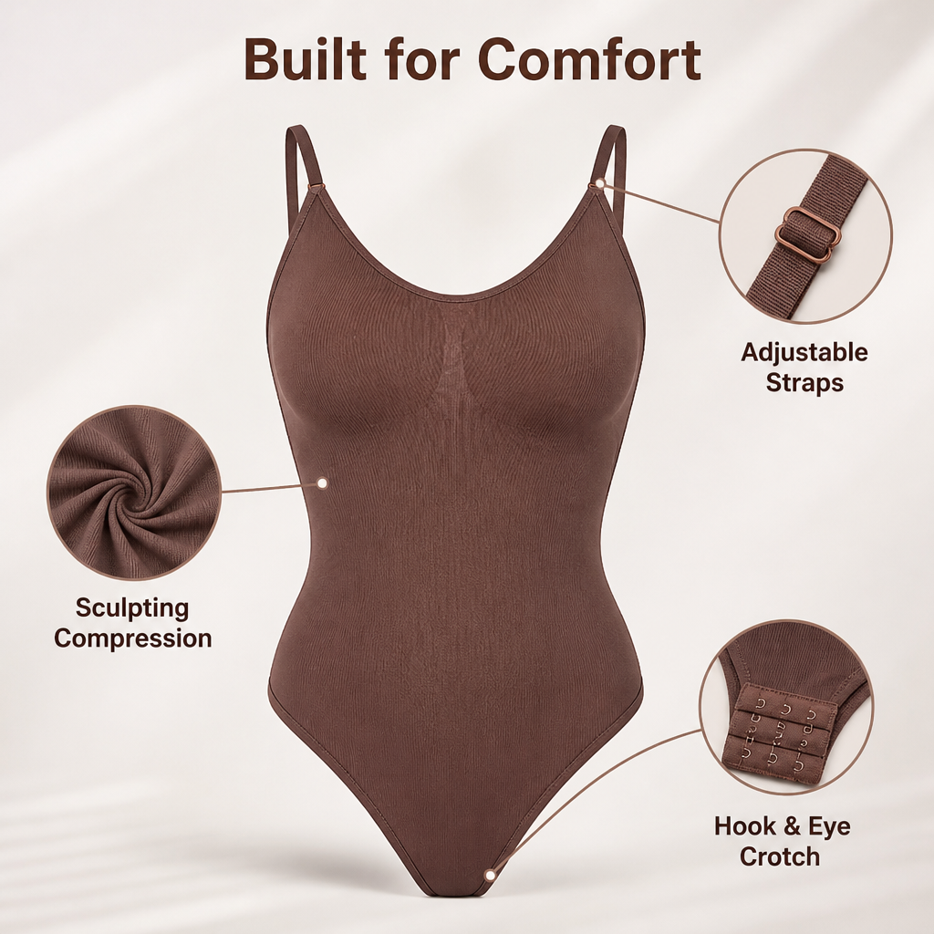 Velvine™ Seamless Thong Bodysuit — Smooth Shaping Comfort