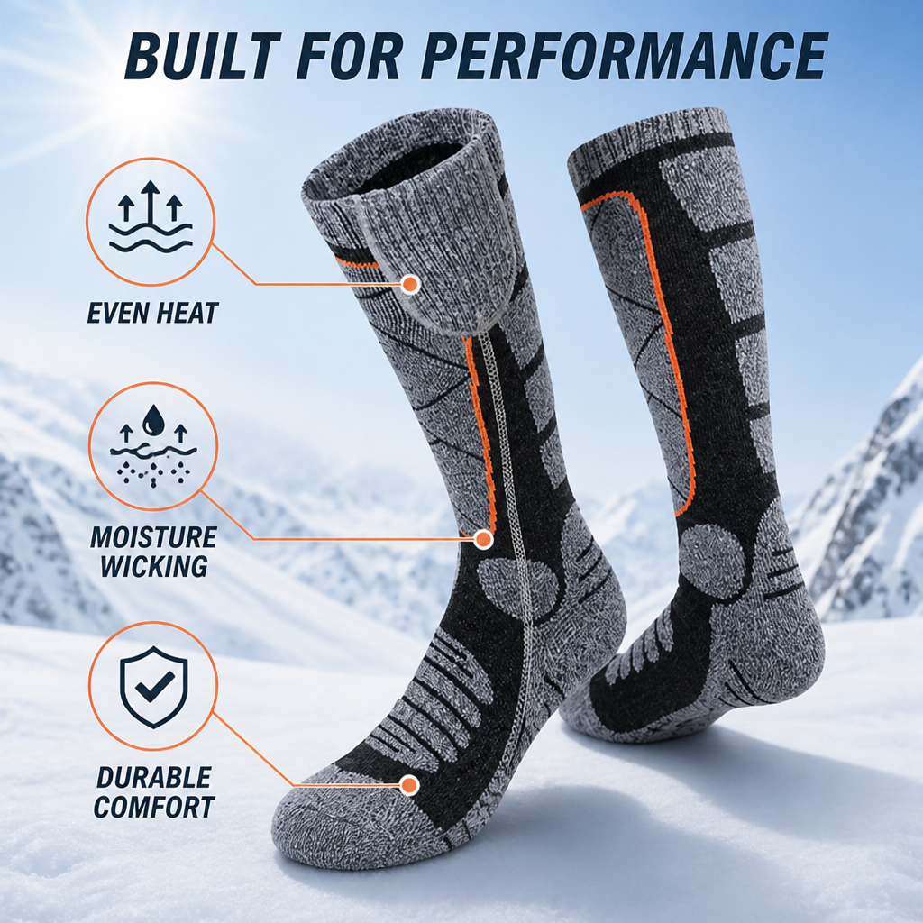 ToastToes™ Rechargeable Heated Socks — Warm Feet In Winter