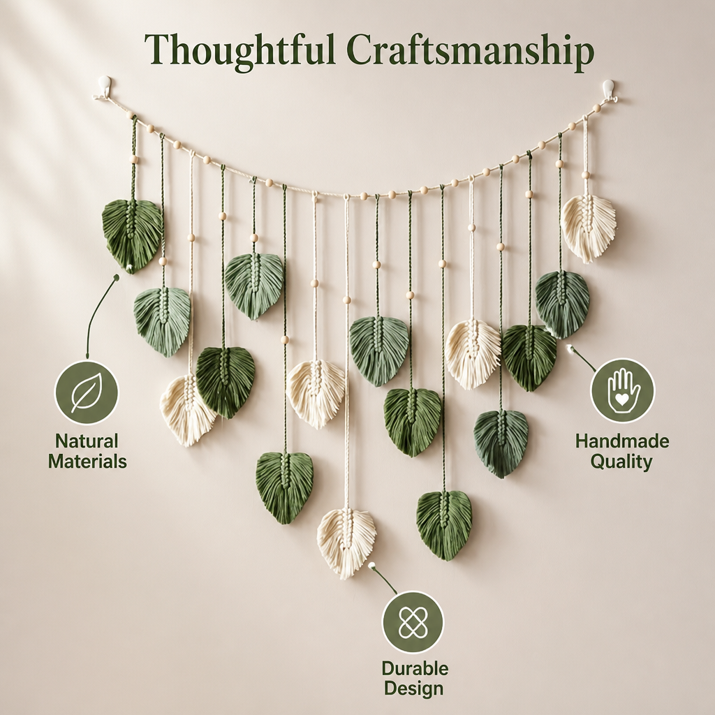 LeafTassel™ — Boho Leaf Wall Hanging
