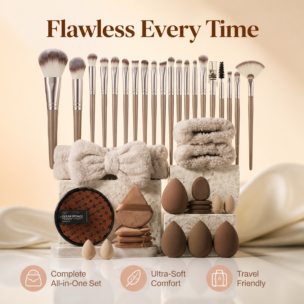 VelvetGlow™ - 32-Piece Makeup Brush Collection