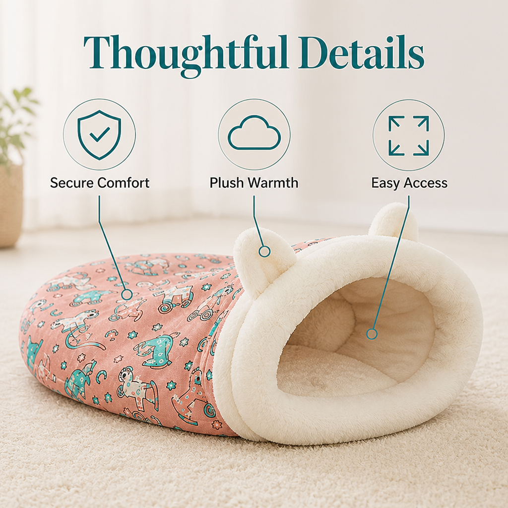 BurrowBuddy™ Cozy Pet Sleeping Bag