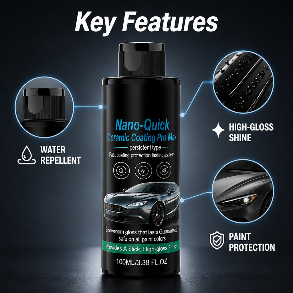 LusterShield™ Ceramic Coating Spray — Glossy Water-Repellent Shine