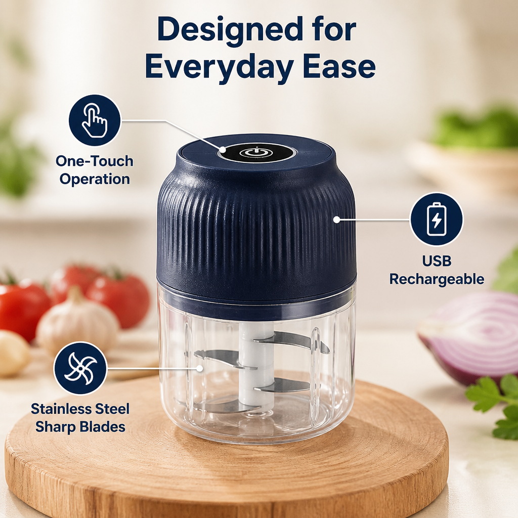 QuickChop™ - One-Touch Mini Food Chopper