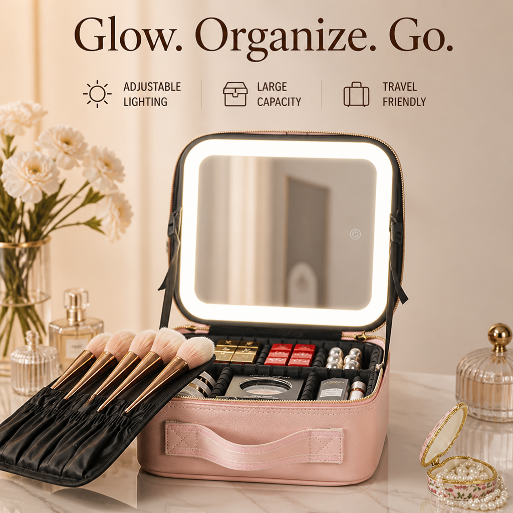 GlamCarry™ — Makeup Travel Case