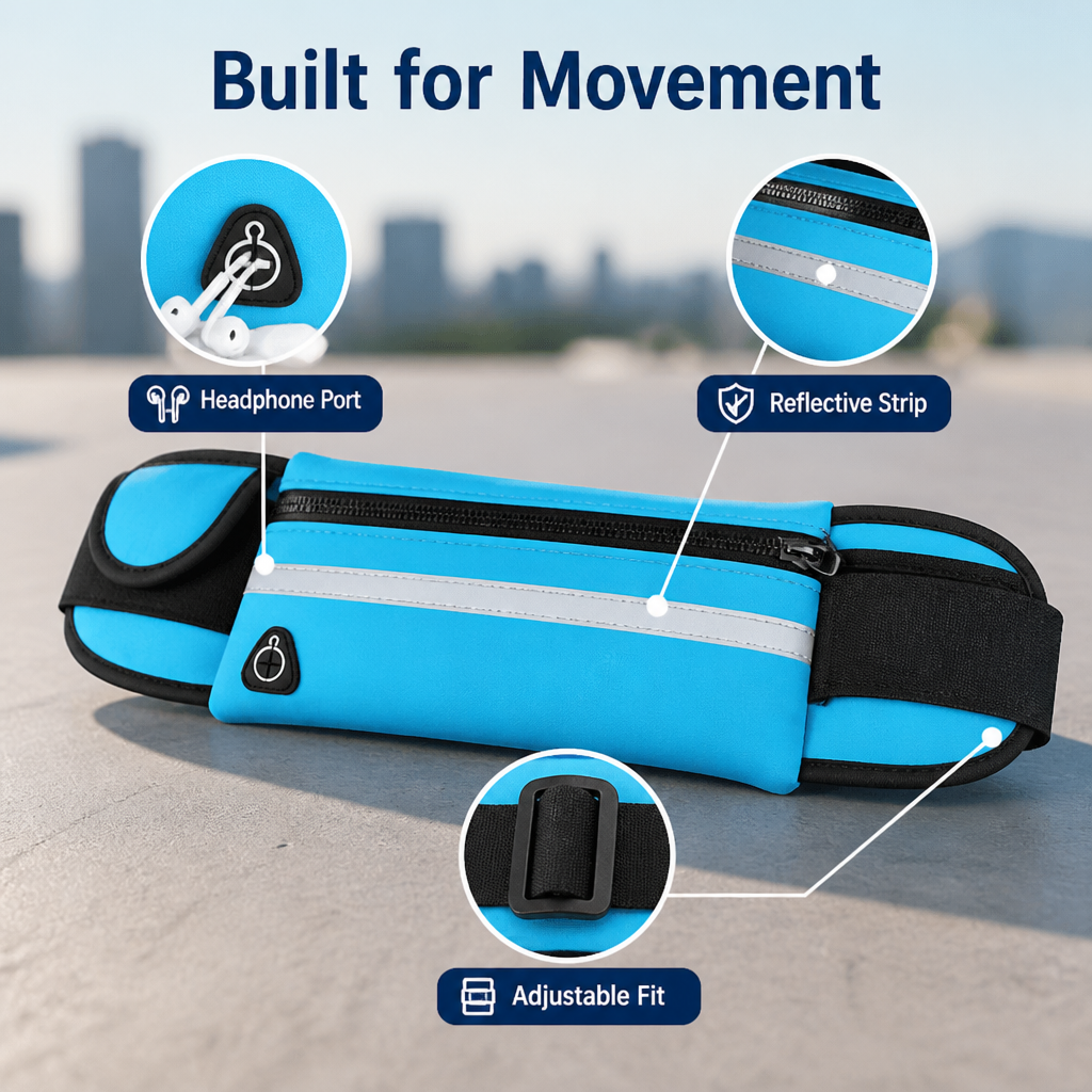 Runora™ — Bounce-Free Running Belt for Active Days