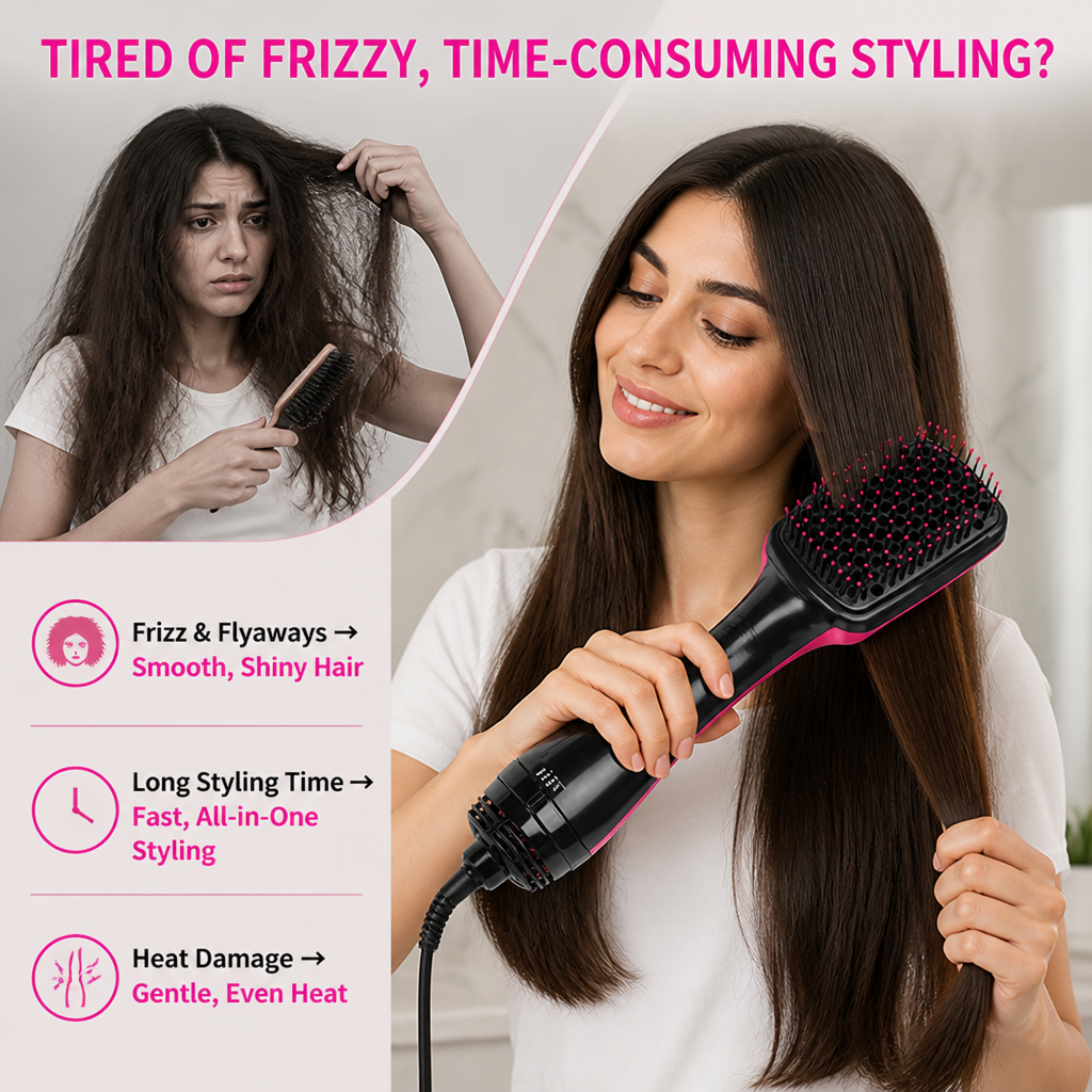 SmoothBrush™ — Heated Hair Styling Brush
