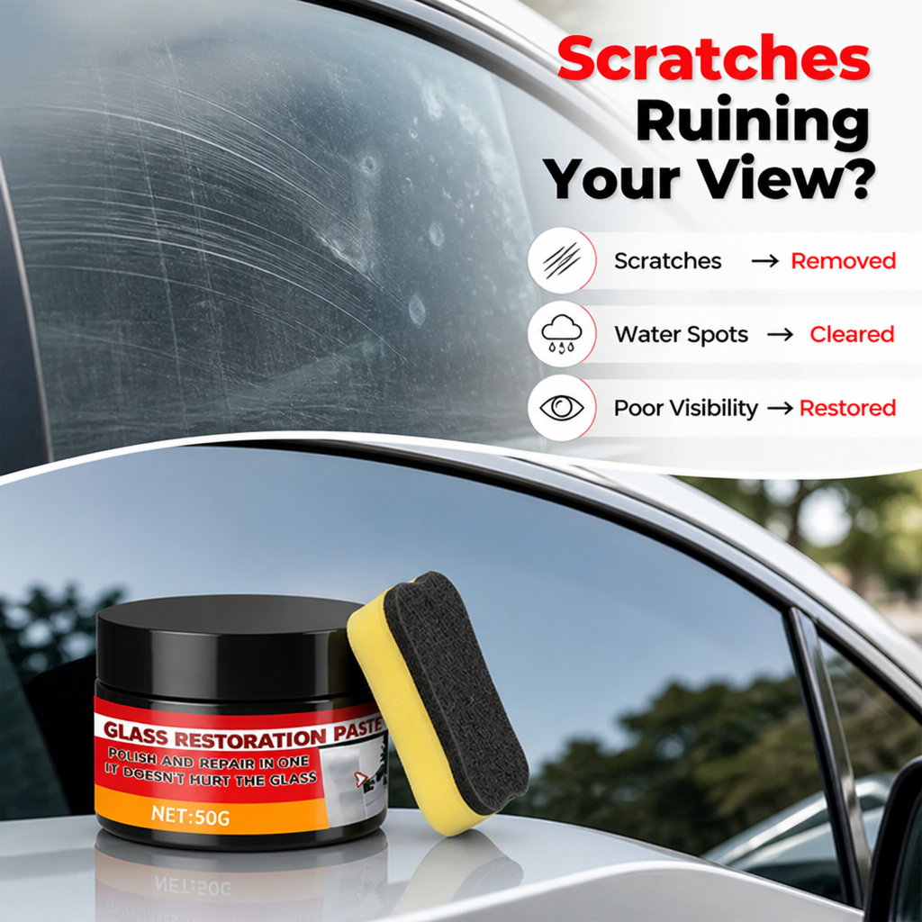 ClearPane™ Glass Scratch Remover Paste — Clearer Windshield Glass