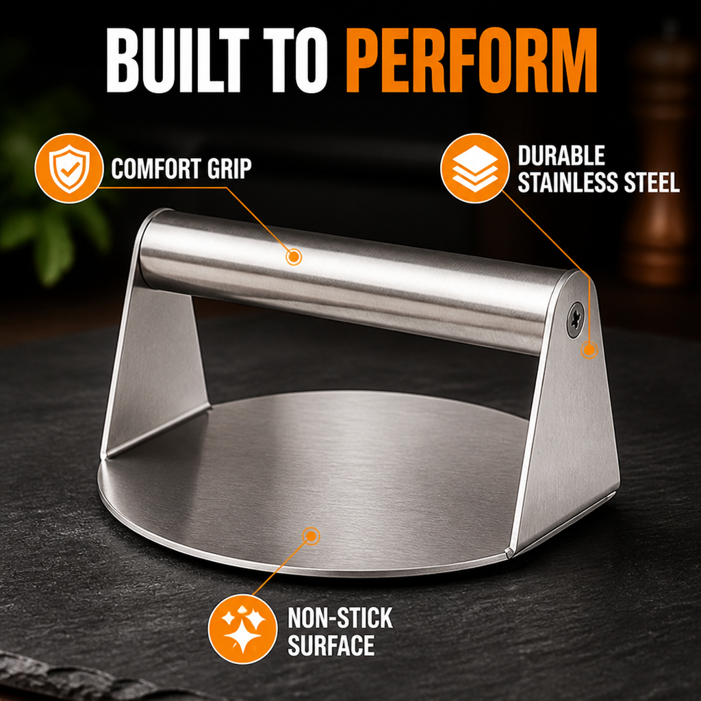 PattyPro™ Stainless Steel Burger Press