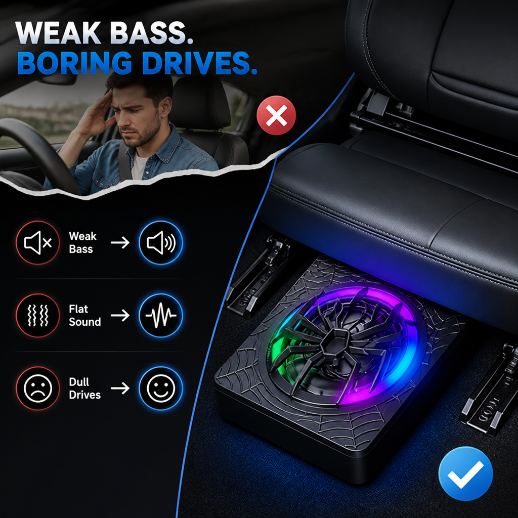 ThunderBass™ — Compact Car Subwoofer