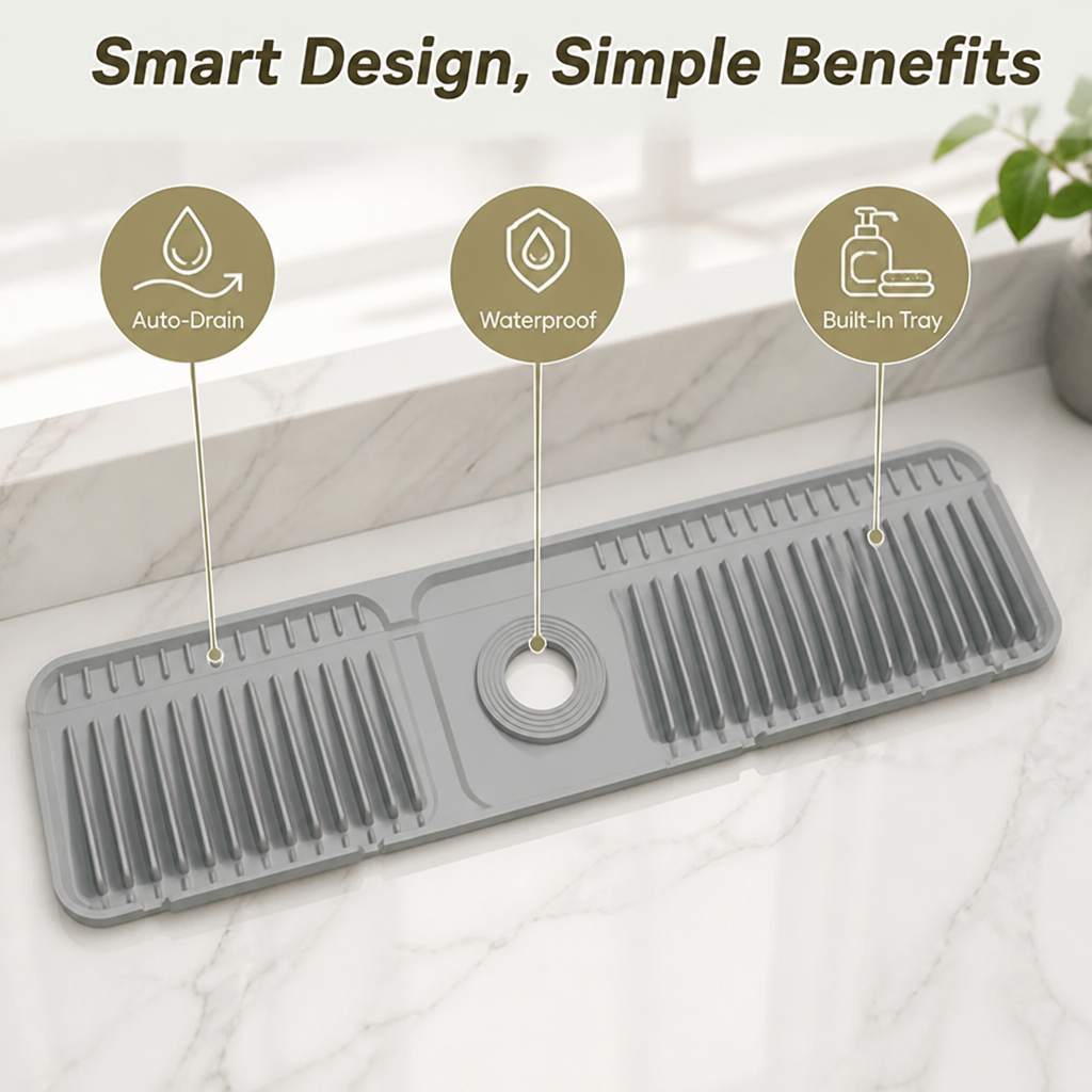 SinkGuard™ — Keep Your Sink Dry, Clean, and Clutter-Free