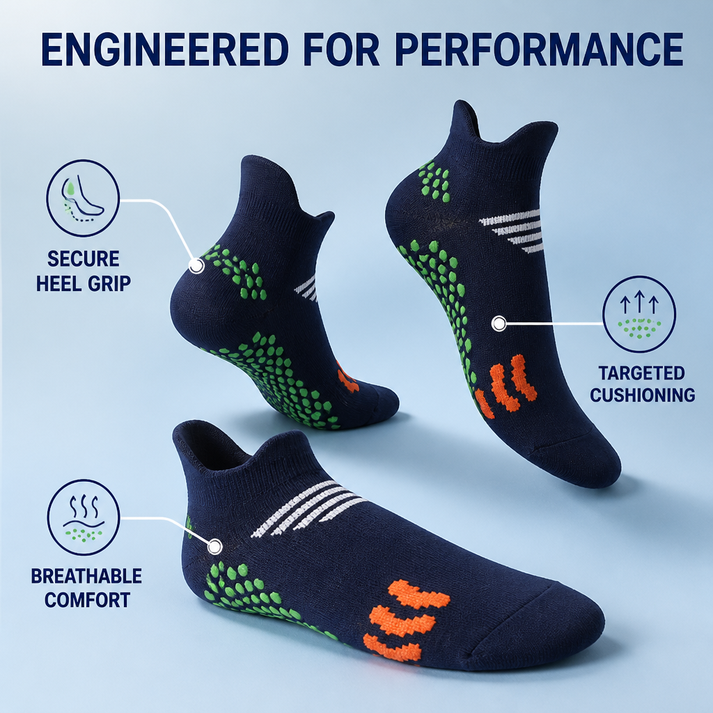 GripStep™ - Non-Slip Athletic Running Socks