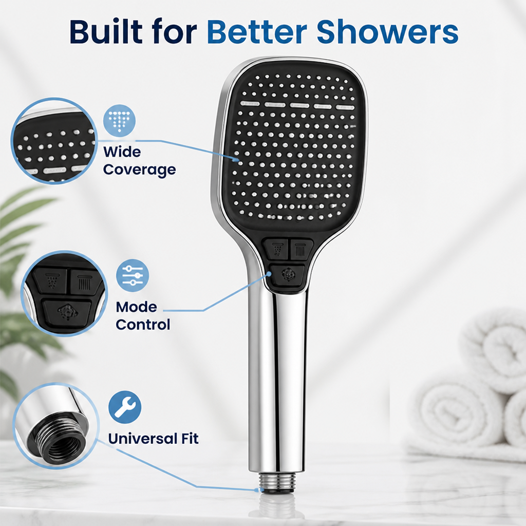 AquaReach™ — High-Pressure Shower Brush