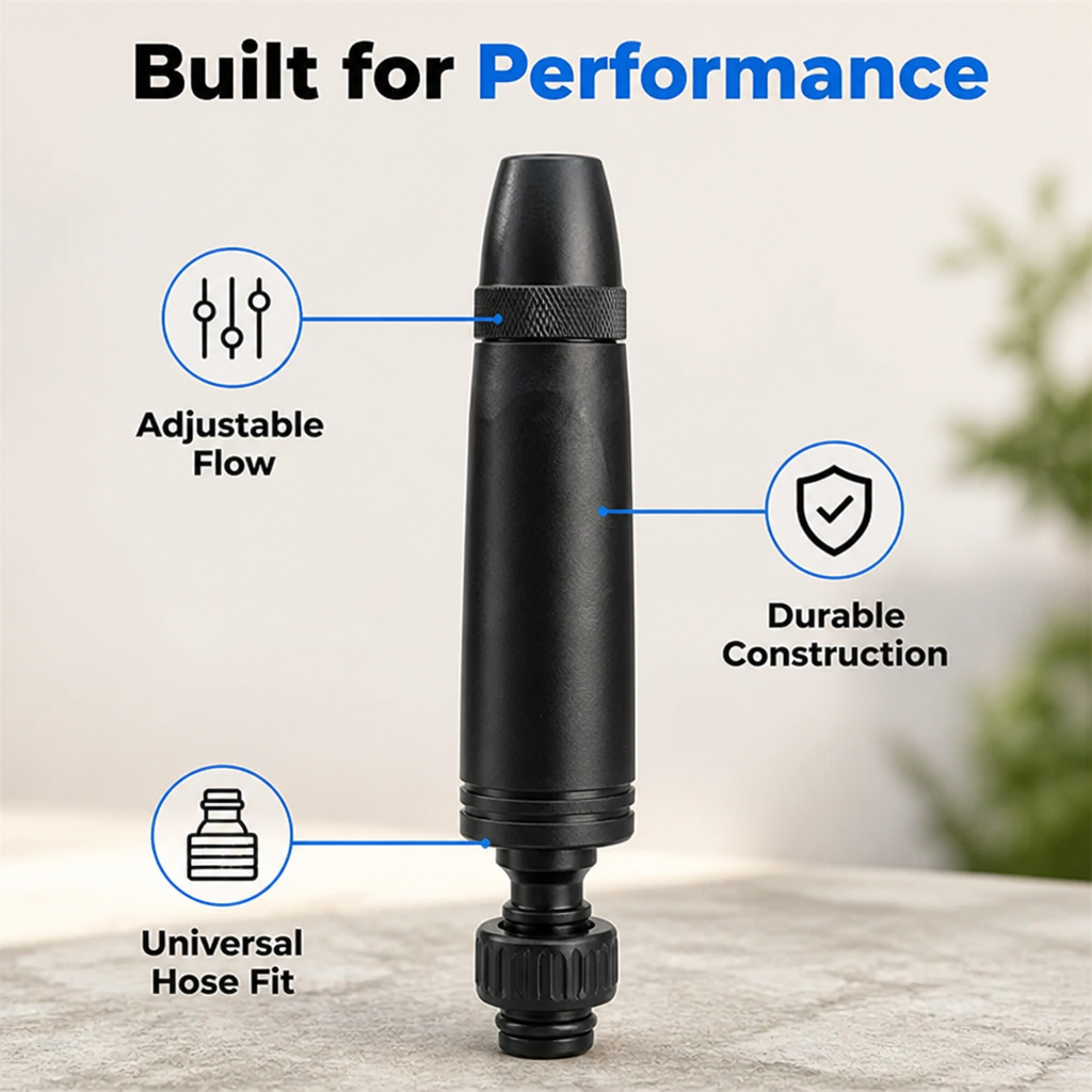 JetPetal™ Adjustable Hose Nozzle — Spray Or Mist Easily