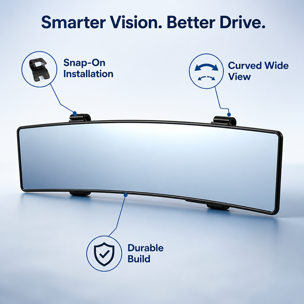 Panoriva™ Wide-Angle Rearview Mirror — See More of the Road