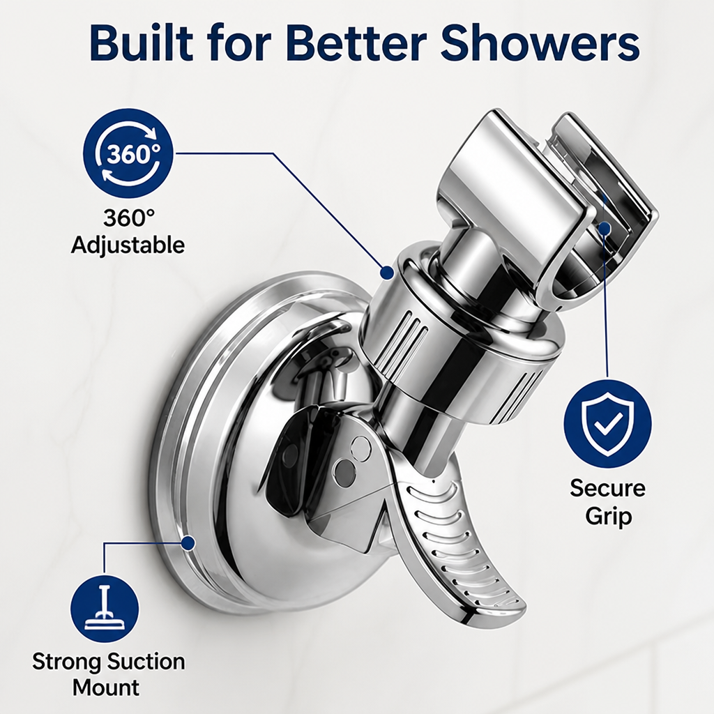 HydroMount™ — Multi-Angle Shower Head Bracket