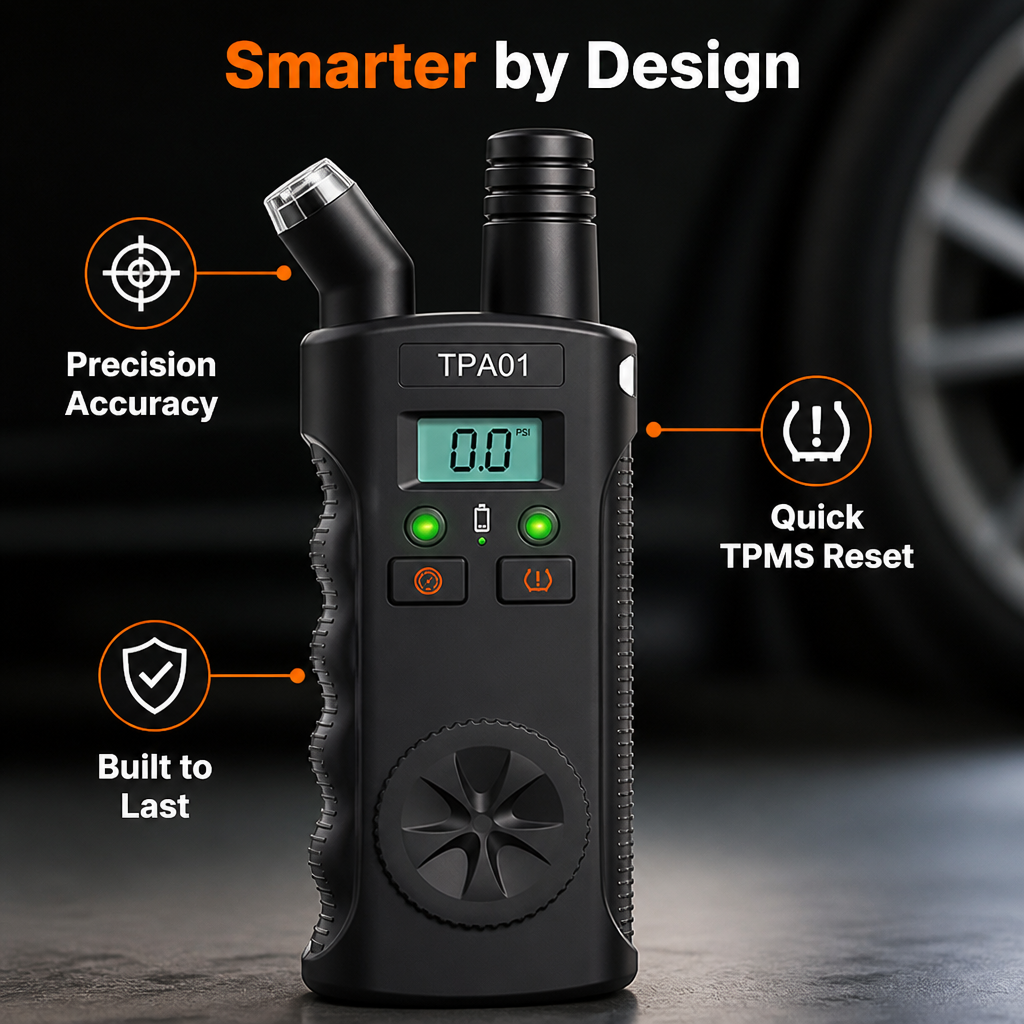 TreadSense™ Digital Tire Pressure Gauge — Check Tires With Ease