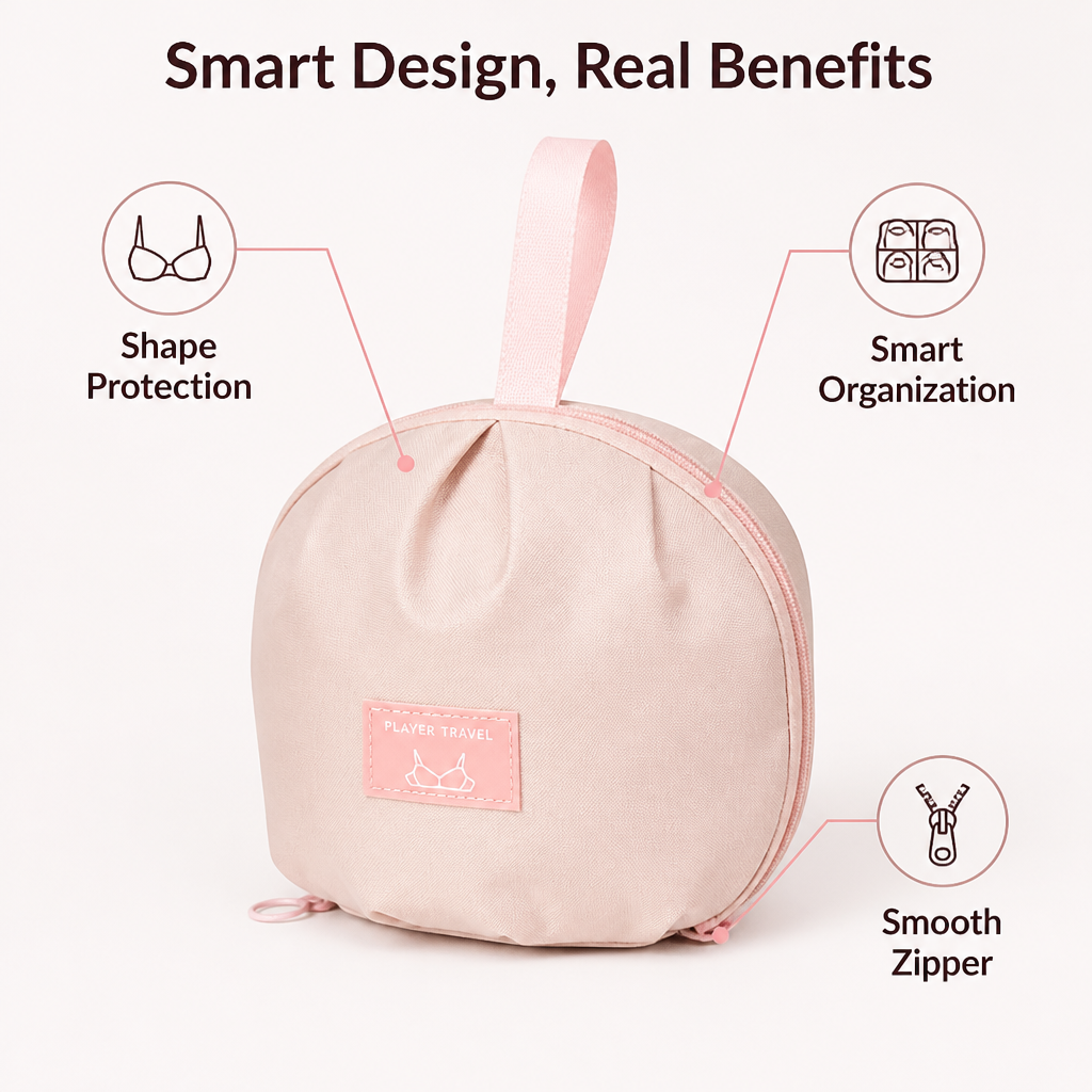 Lingerline™ Lingerie Travel Case — Pack Bras Without Crushing