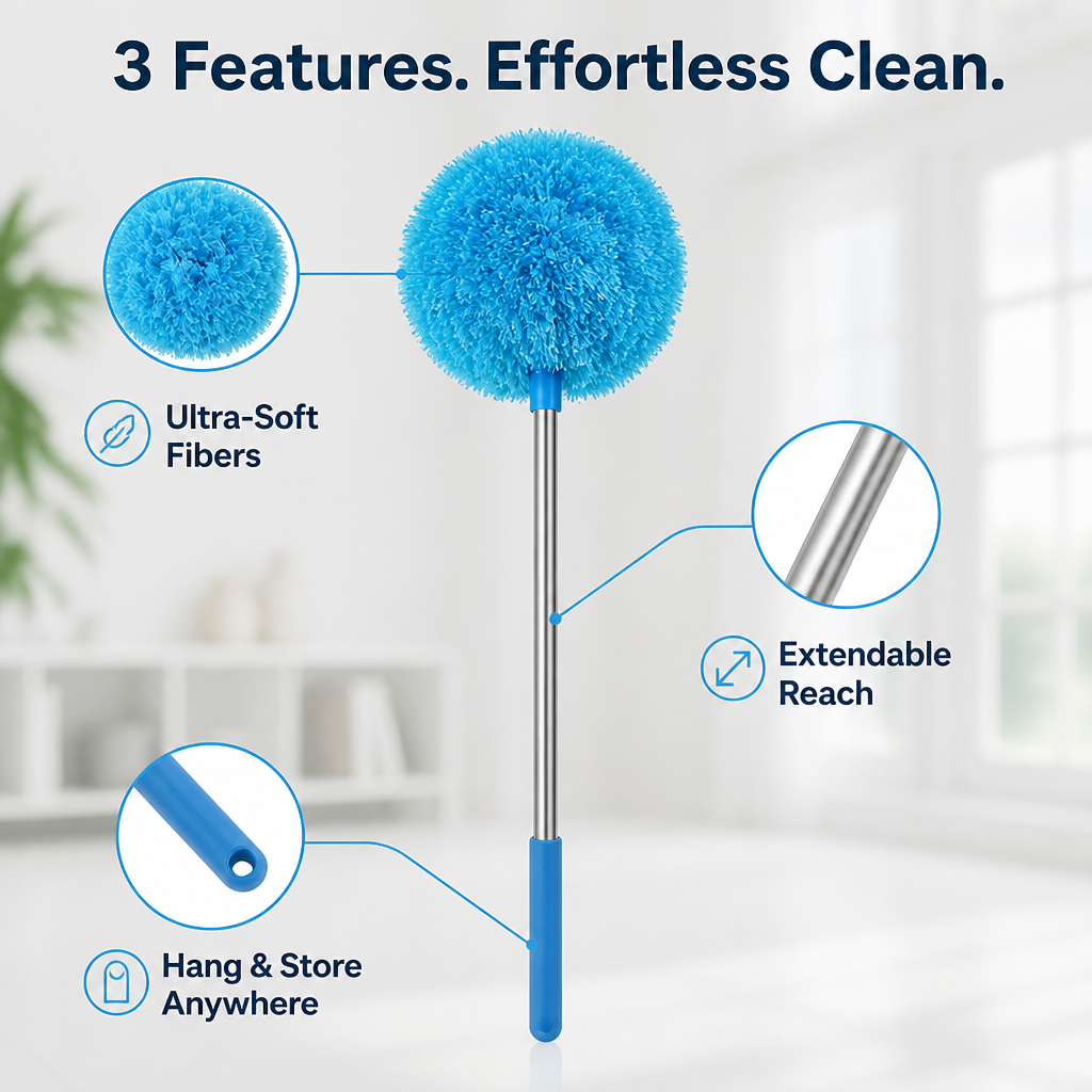 DustPro™ - Ceiling & Fan Cleaning Duster