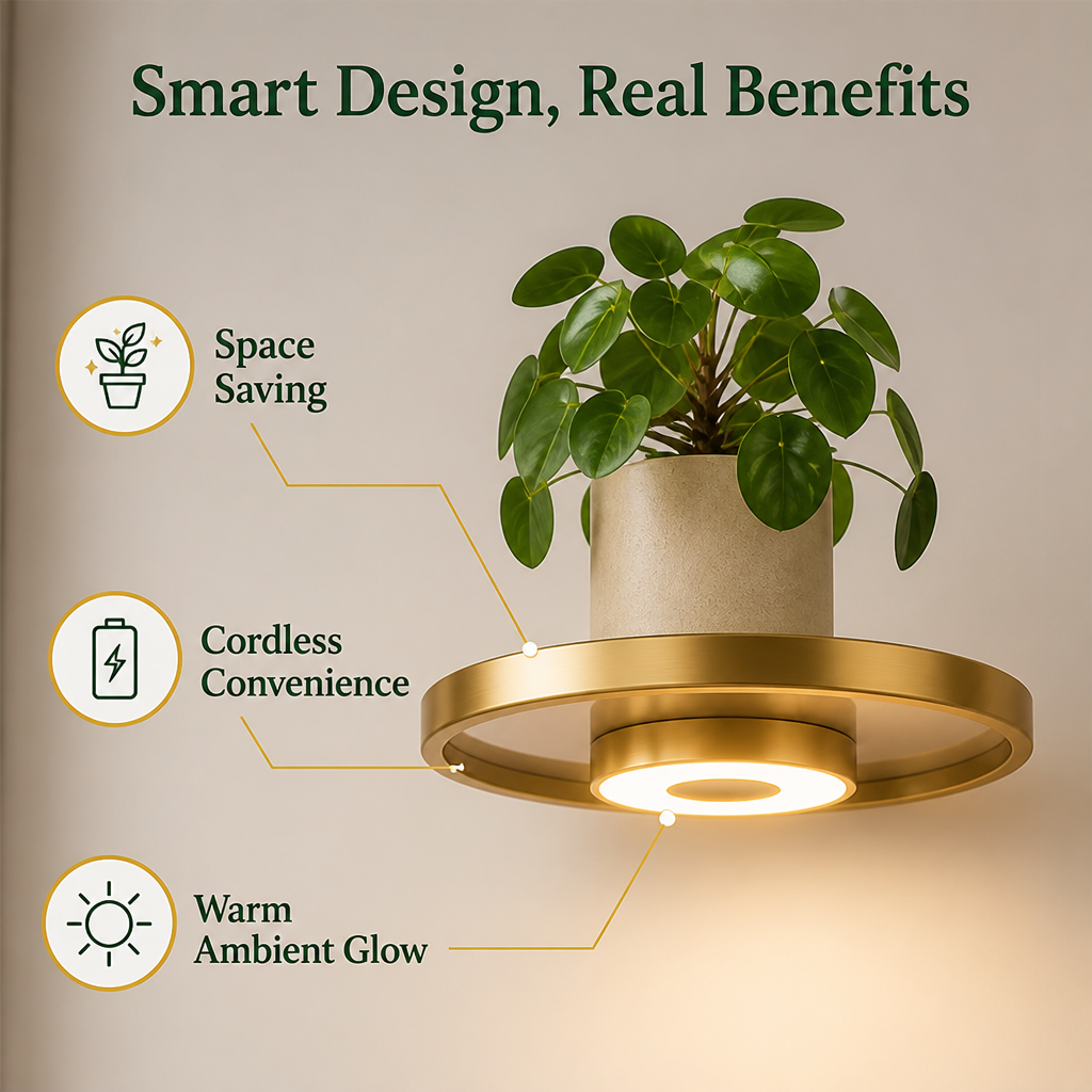 GlowNest™ - Floating LED Plant Shelf