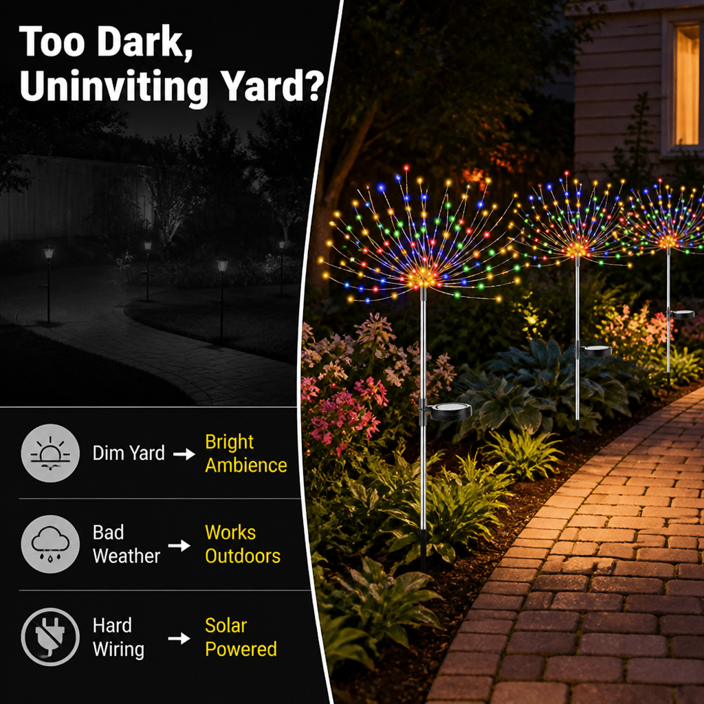 Glimmerfield™ Solar Firework Garden Lights — Sparkling Night Glow