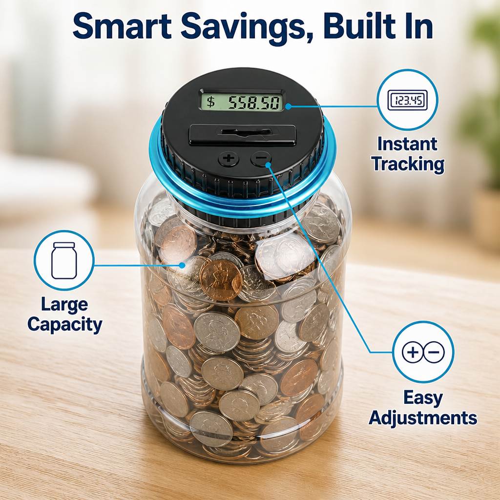 CoinCount™ — Digital Coin Counting Jar