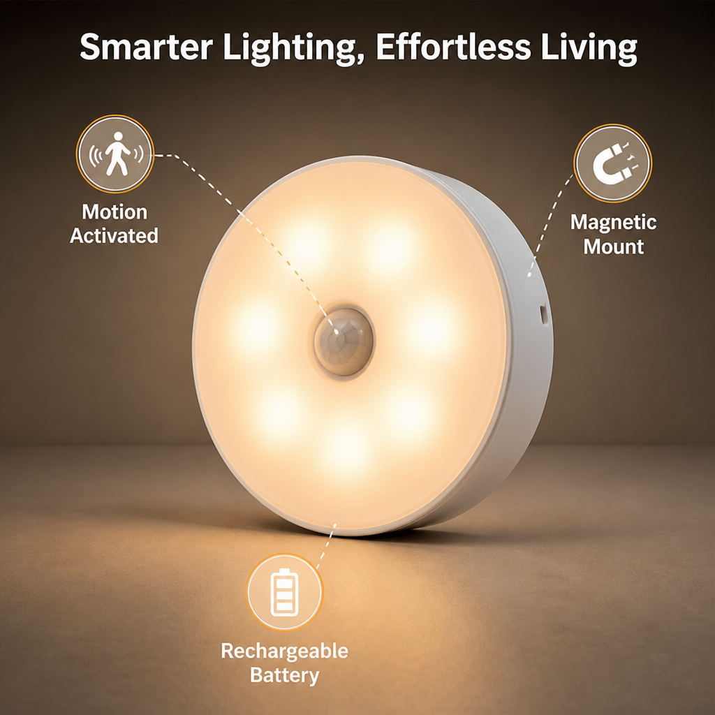 PathGlow™ — Hands-Free Stairway Night Light