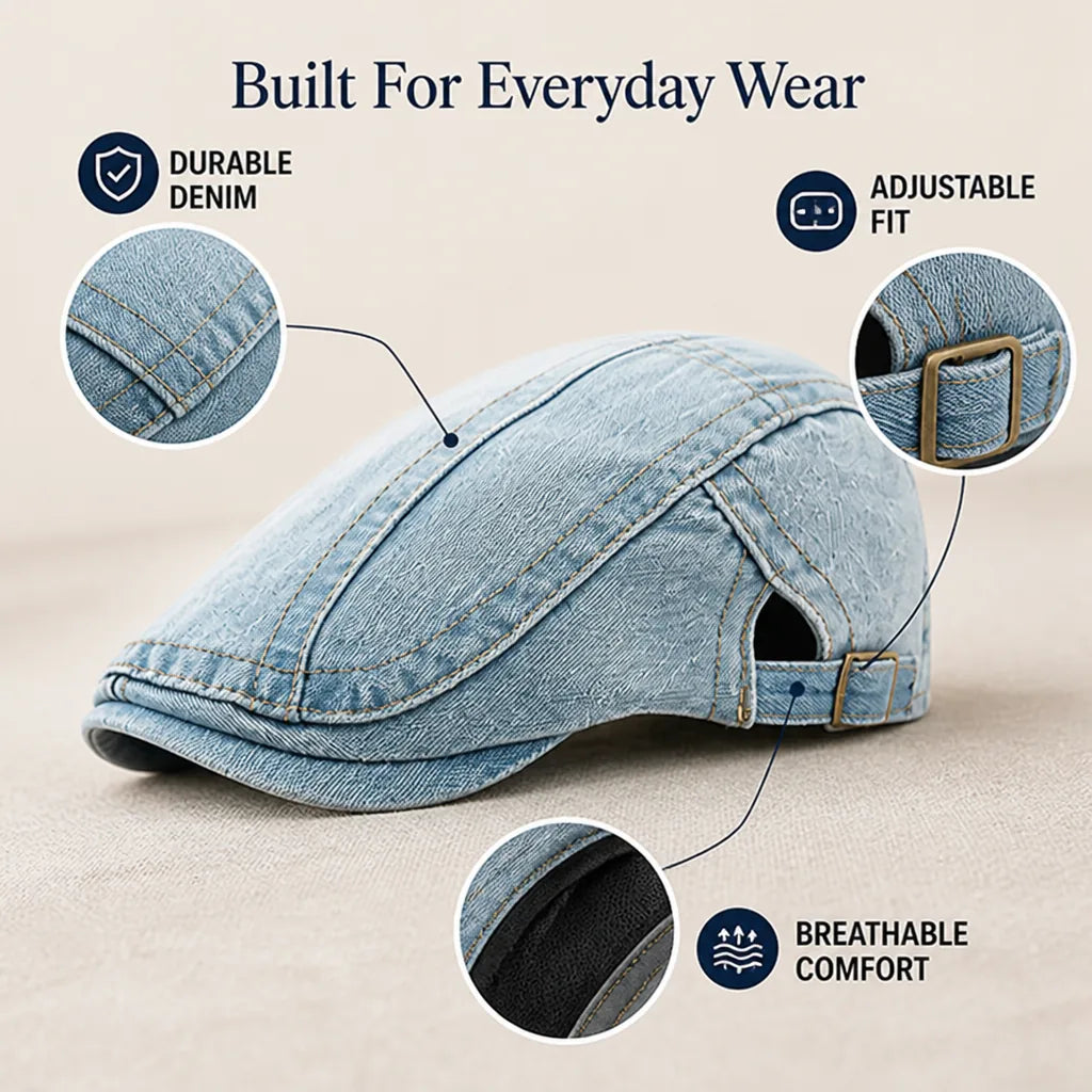 Copperfield™ Washed Denim Flat Cap