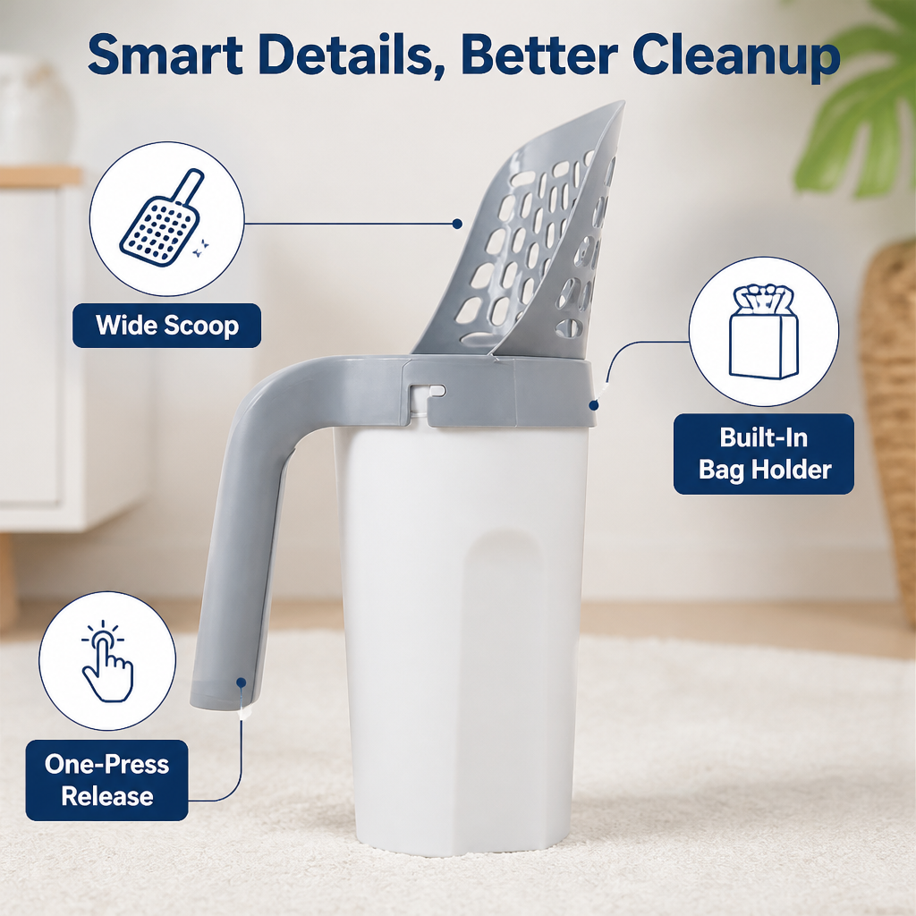 Scoop & Go™ - Cat Litter Scoop with Waste Holder