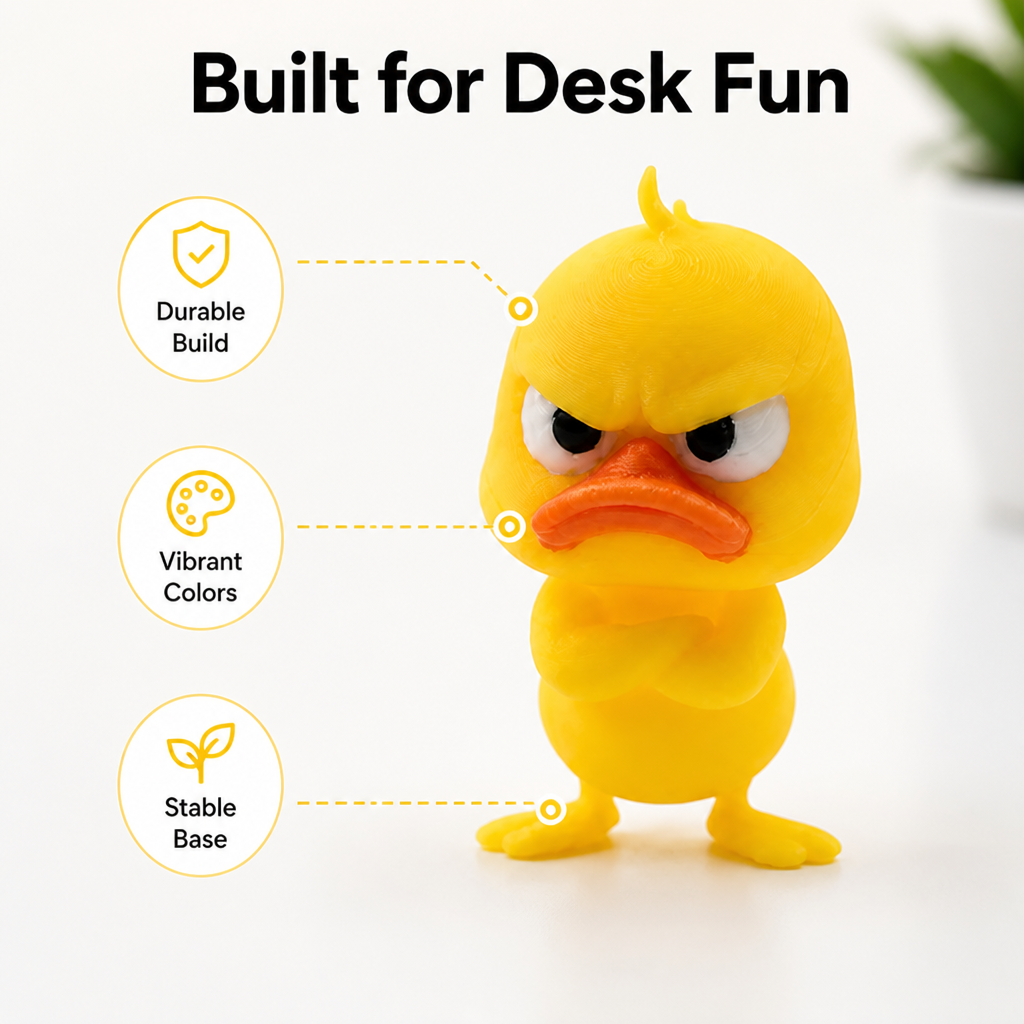SassyDuck™ 3D-Printed Desk Duck Figurines