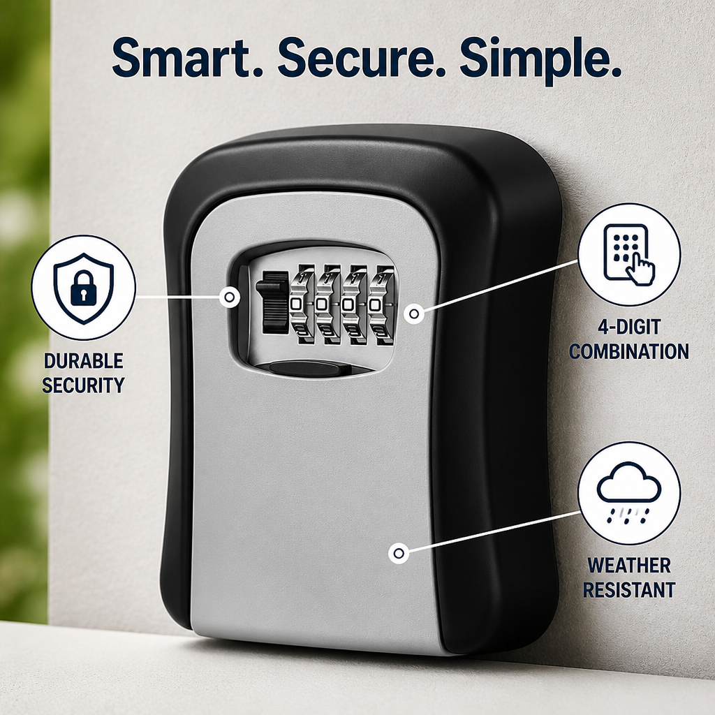 KeyVault™ — Secure Wall-Mounted Key Box