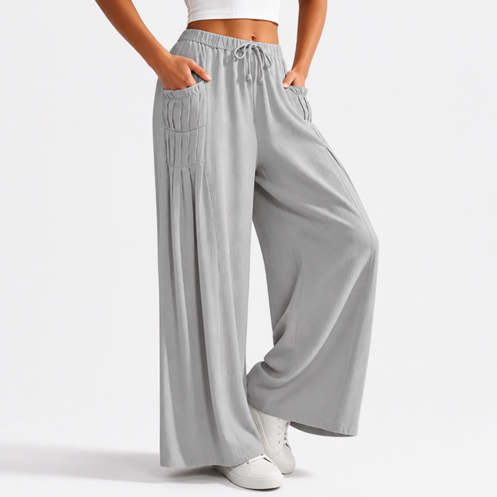 Breezia™ Women's Wide-Leg Drawstring Pants — Airy All-Day Comfort