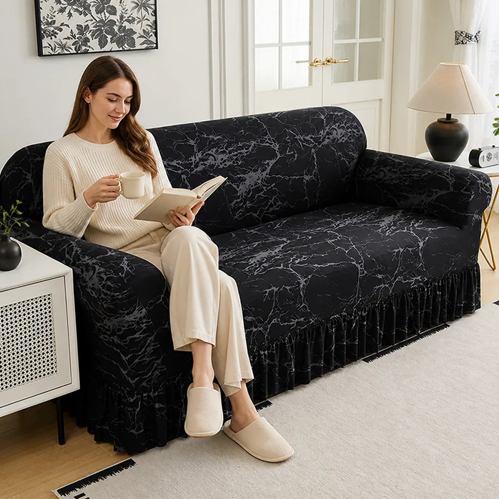 SofaSleeve Black Marble sofa cover