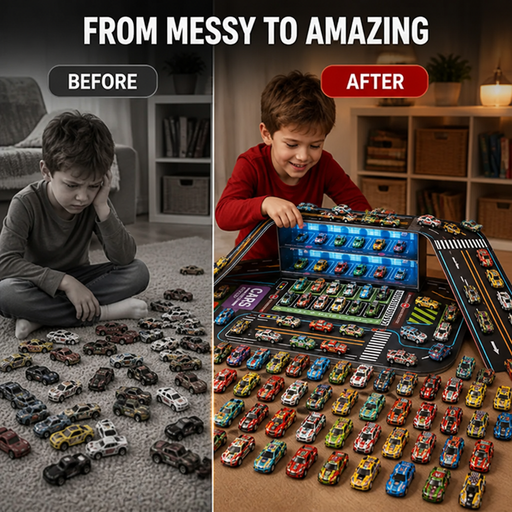 RaceHaven™ Pull-Back Car Garage Set