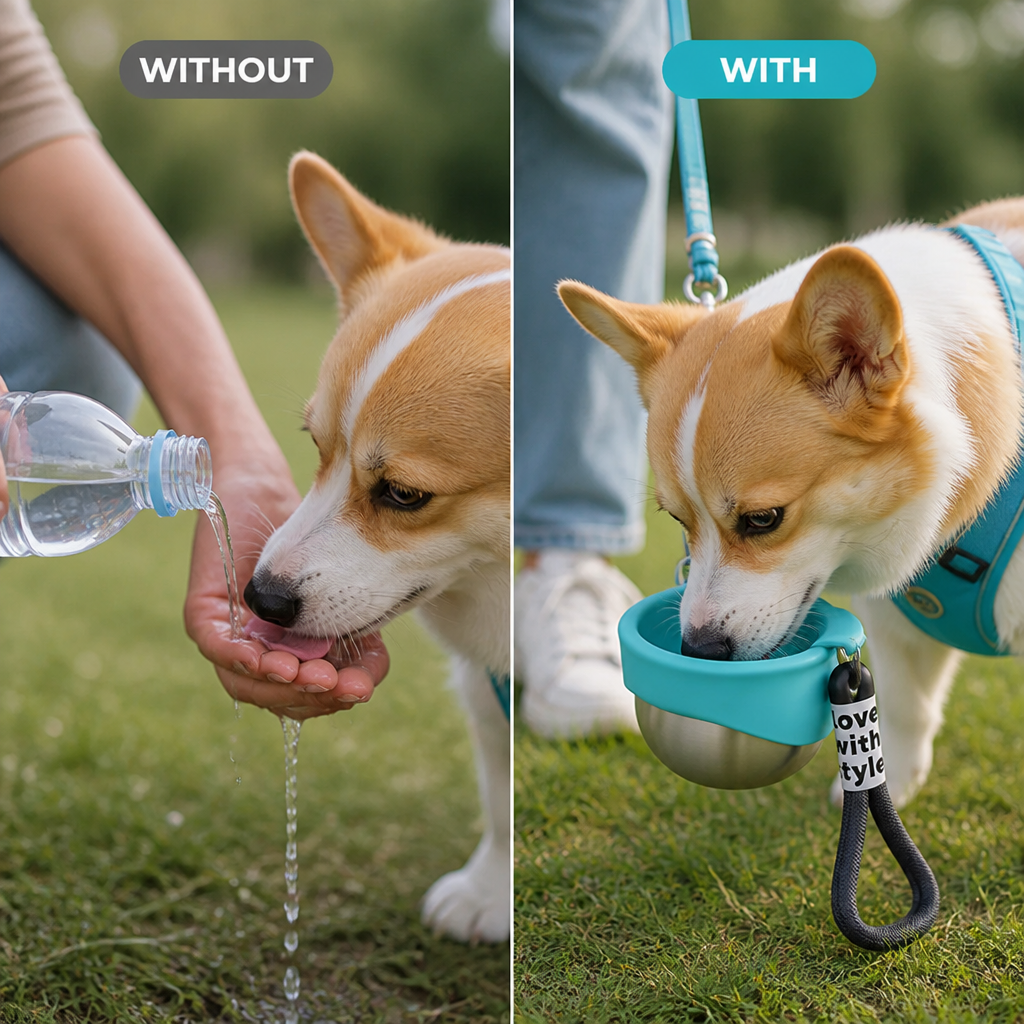 PawSip™ - Foldable Dog Travel Water Bottle