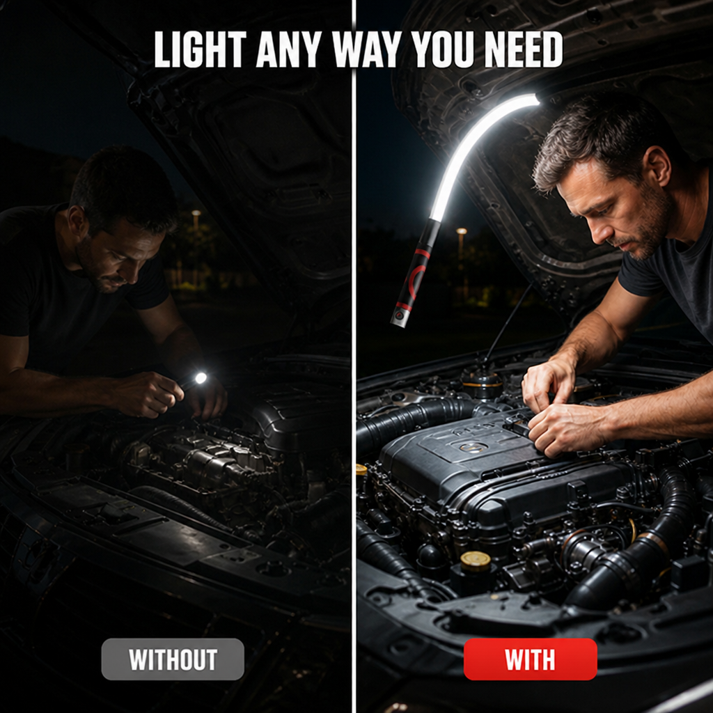 BendGlow™ Flexible Rechargeable LED Work Light — Bend It Anywhere