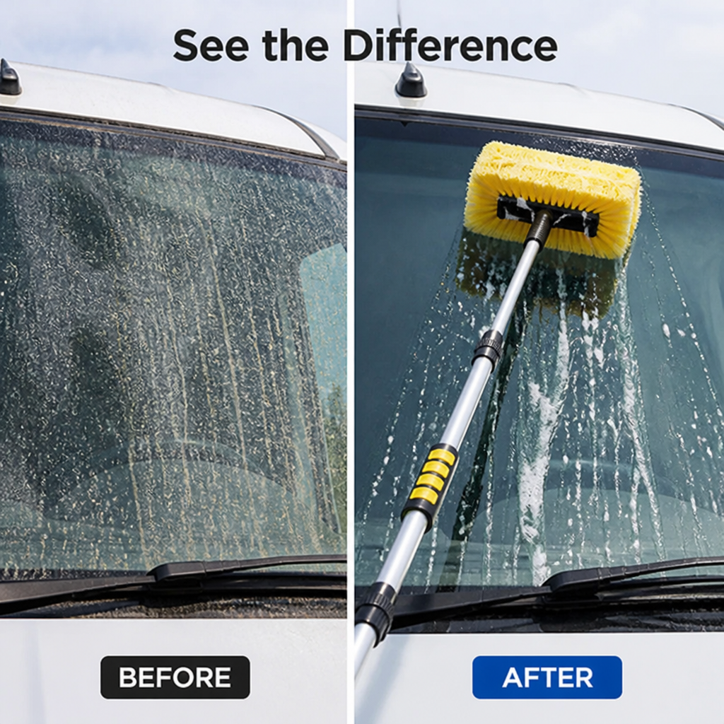 WashReach™ Extendable Car Wash Brush — Reach High Spots