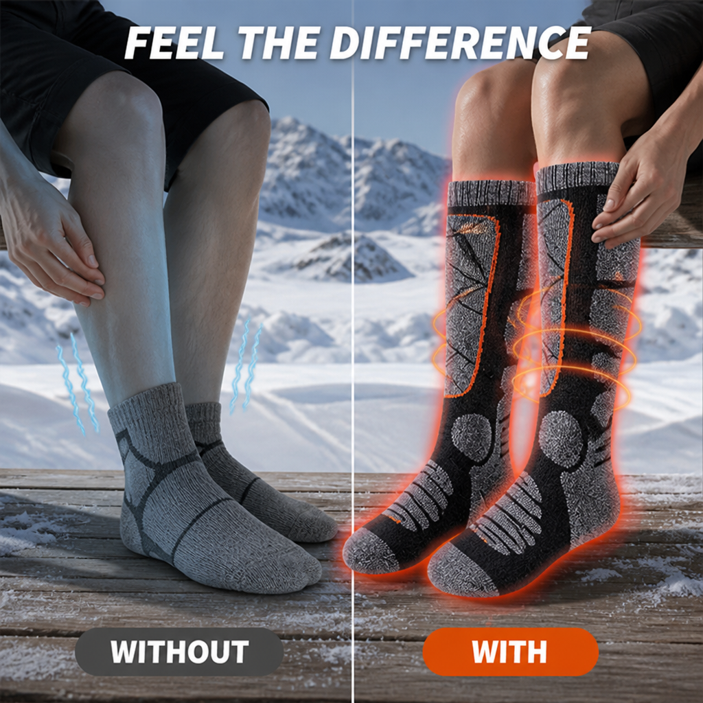 ToastToes™ Rechargeable Heated Socks — Warm Feet In Winter
